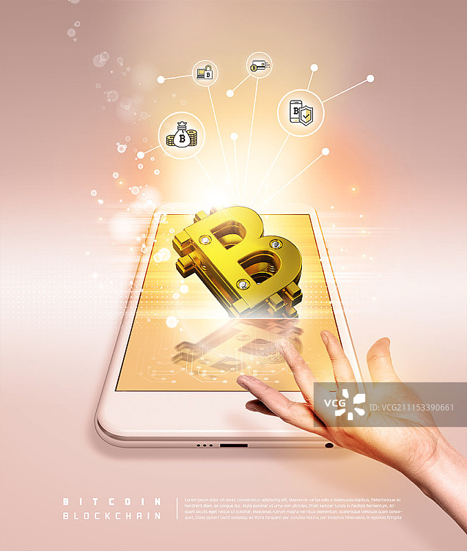 比特币主题合成图像图片素材