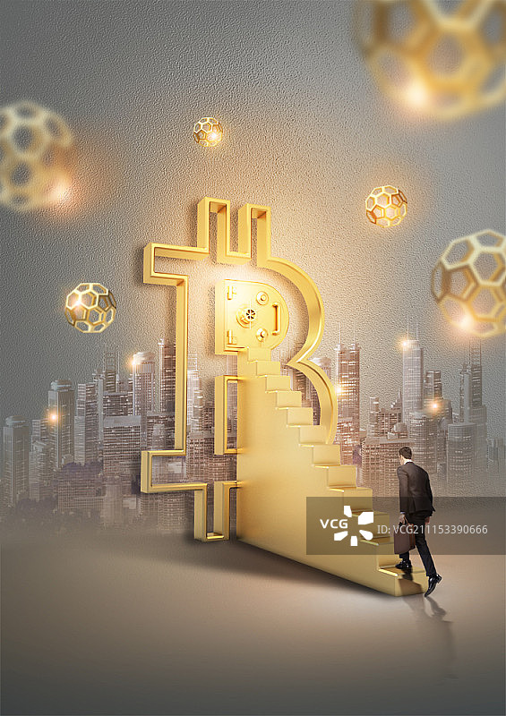 比特币主题合成图像图片素材