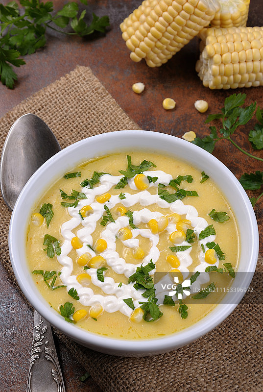 玉米浓汤图片素材