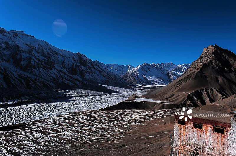 印度喜马偕尔邦斯皮提山谷卡扎图片素材