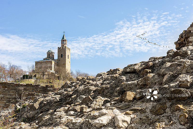 查雷维茨堡垒，位于保加利亚大特尔诺沃图片素材