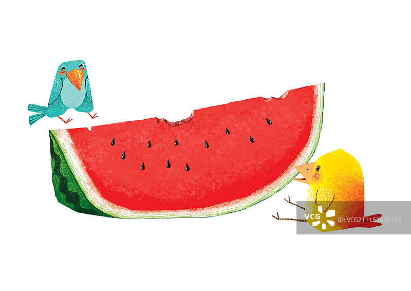 背景分离人物系列组图共3000多幅-西瓜和鸟图片素材