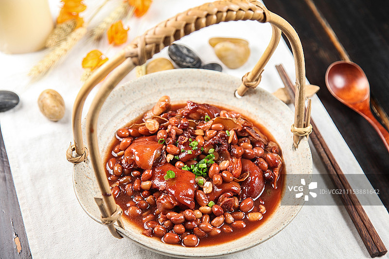 花生炖猪手图片素材