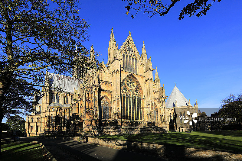 林肯郡林肯市林肯大教堂秋色图片素材