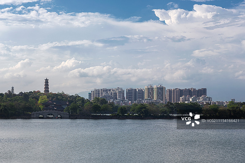 惠州市西湖城市风光图片素材