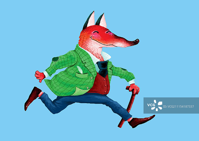 背景分离动物系列组图共3000多幅-奔跑的狐狸图片素材