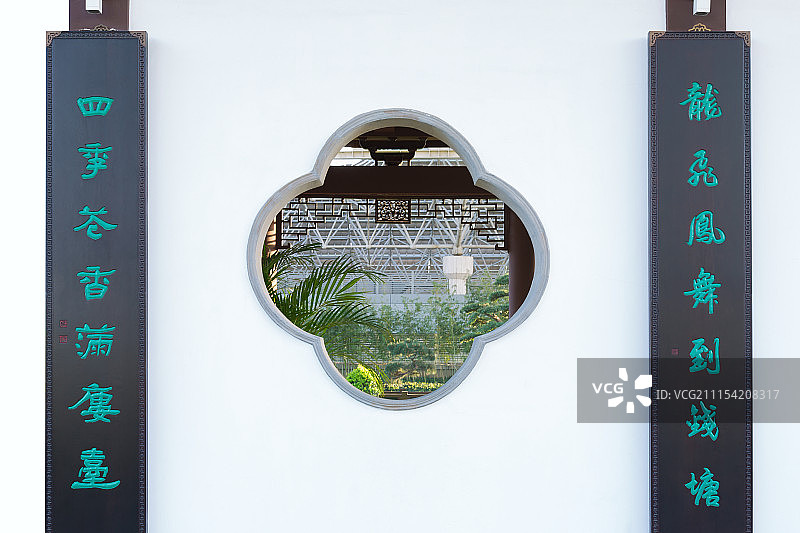 中式建筑外立面的装饰图片素材