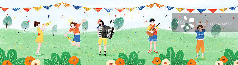 欢庆六一孩子节庆祝节日的图片素材