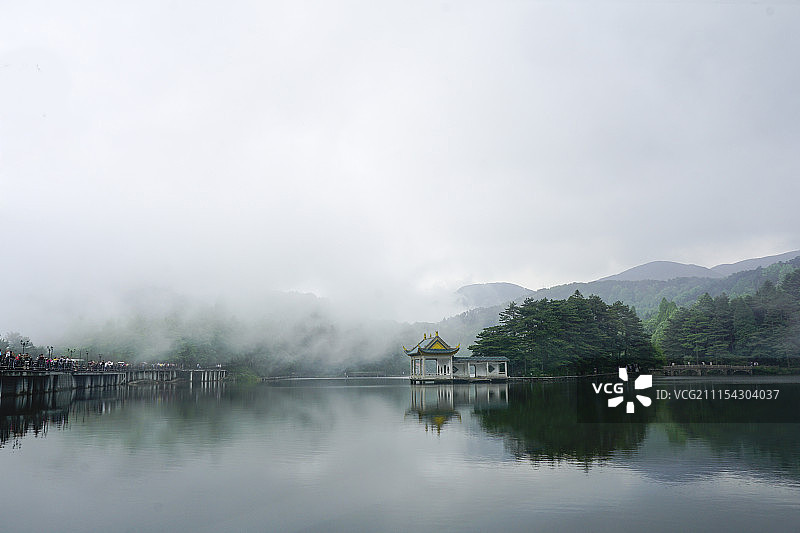 庐山如琴湖图片素材