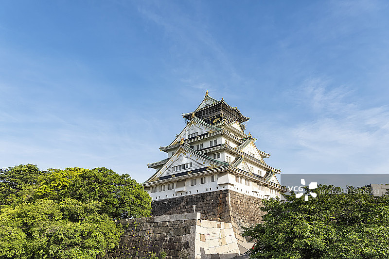 日本大阪城公园天守阁高清图图片素材