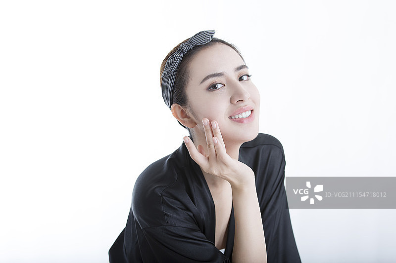 年轻女子美容肖像图片素材
