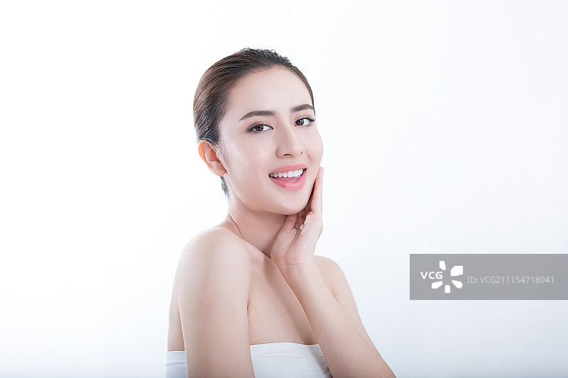 青年女人美容肖像图片素材