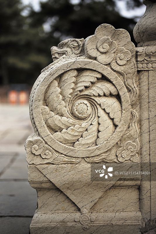 世界文化遗产-沈阳北陵石雕门墩图片素材