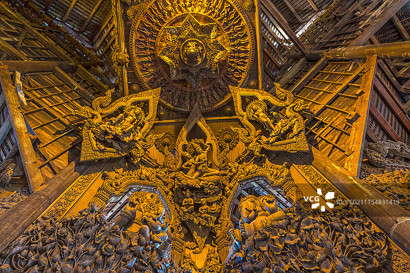 泰国，芭提雅，真理寺图片素材