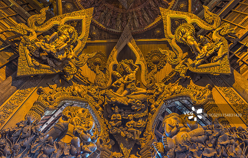 泰国，芭提雅，真理寺图片素材