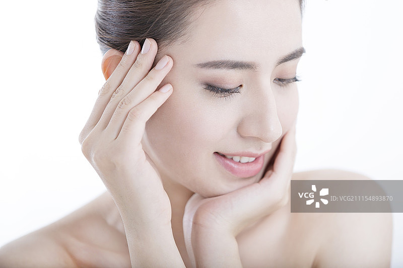 东方女人妆面图片素材