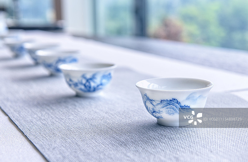 中国，四川，峨眉山雪芽茶叶图片素材