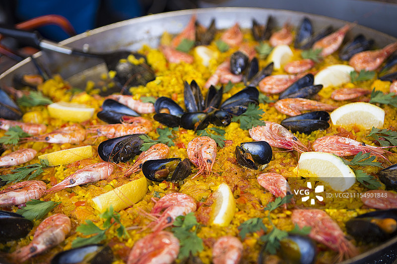 西班牙炒饭 西班牙海鲜炖饭图片素材