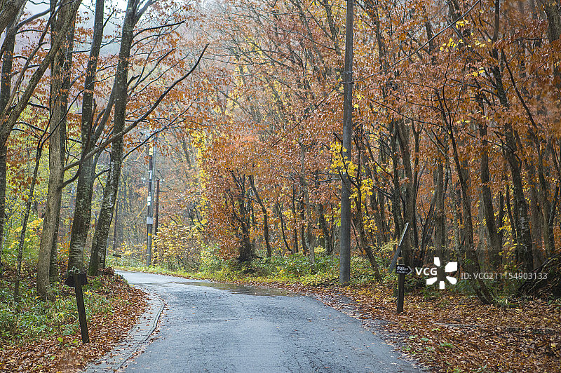 日本往乳头温泉乡的道路图片素材