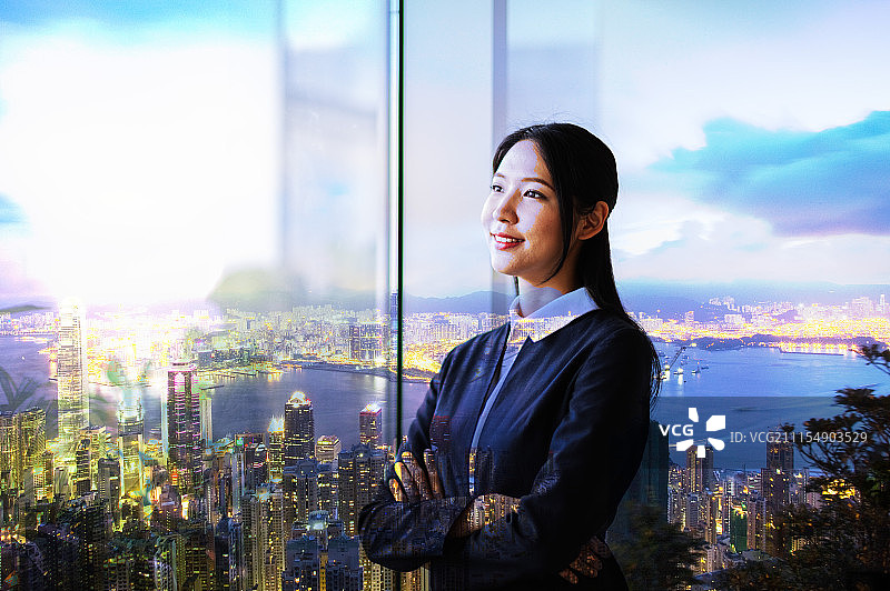 城市与人 展望未来图片素材