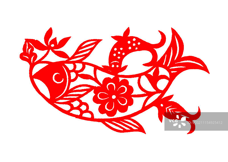 剪纸：鱼图片素材