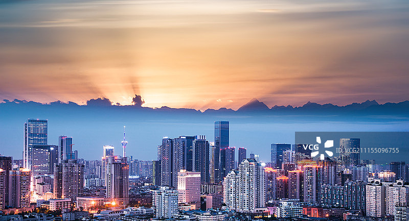成都城市风景图片素材