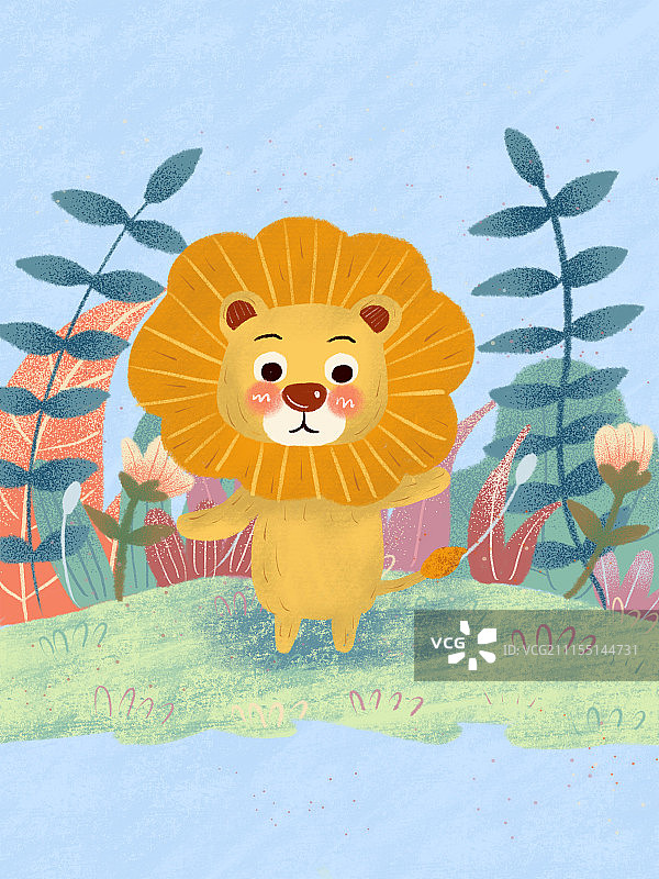 小动物晚安系列之小狮子图片素材