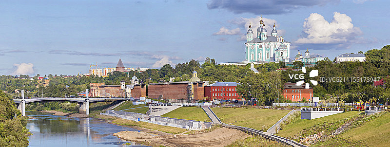 第聂伯河畔斯摩棱斯克全景图图片素材