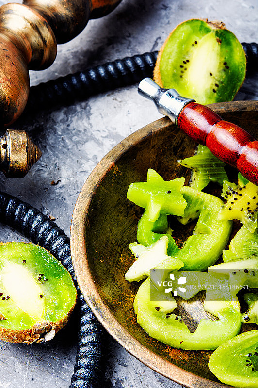 猕猴桃阿拉伯水烟图片素材