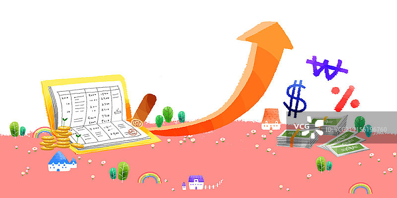 银行与储蓄概念插图图片素材