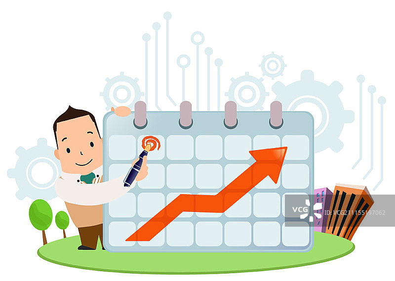 商业与金融概念插图图片素材