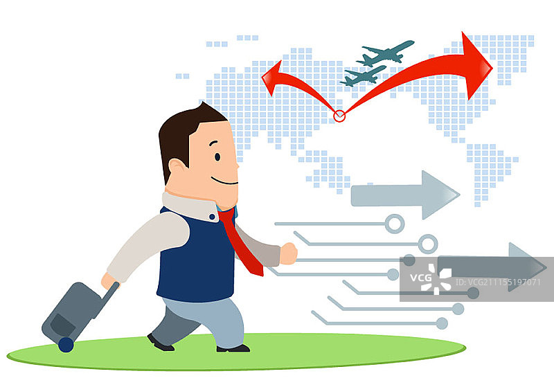 商业与金融概念插图图片素材