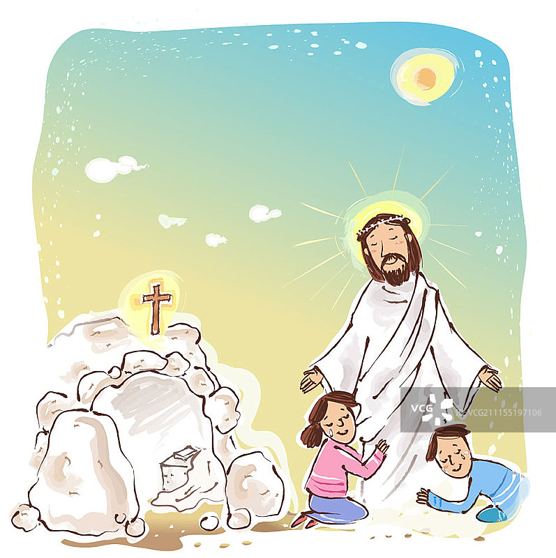 基督教概念矢量插画图片素材