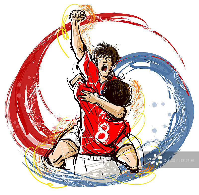 足球概念矢量插画图片素材