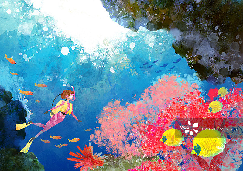 享受夏日假期的女人图片素材