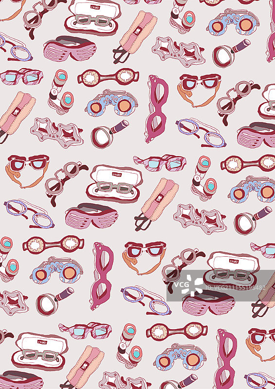 无缝图案中的复古图标图片素材