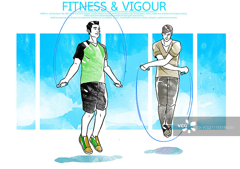 健康与健身概念插画图片素材