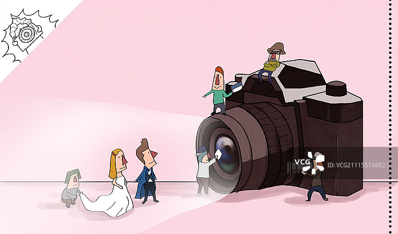 概念迷你人物插图图片素材