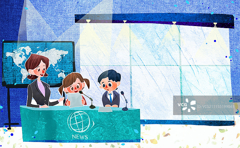 儿童教育与实地考察概念插画图片素材