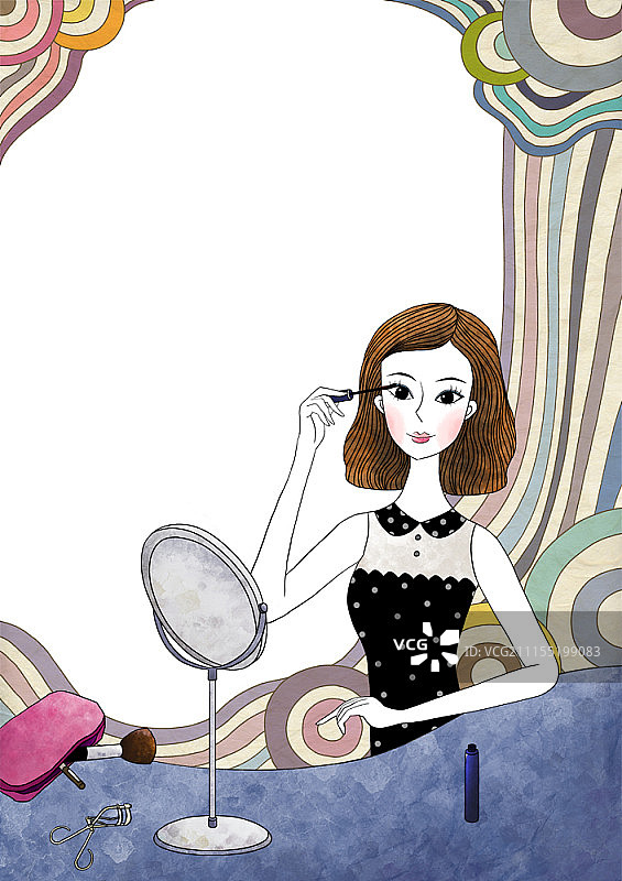 卡通风格：女性生活方式图片素材