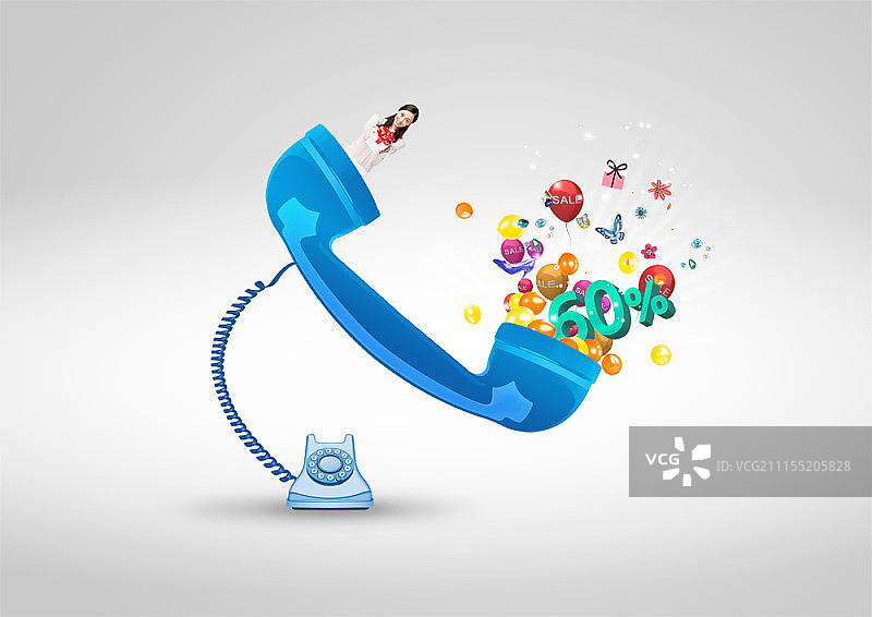 购物概念数字合成图像图片素材