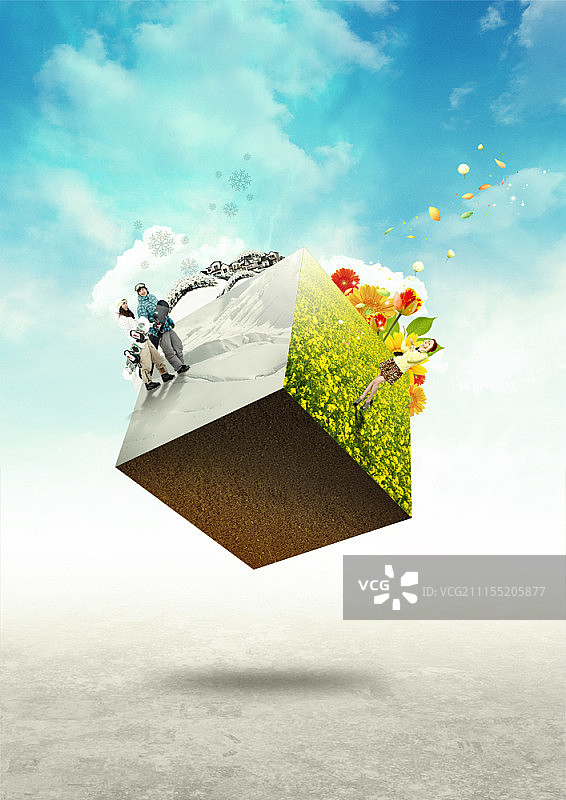 3D立方体上的数字合成图像图片素材