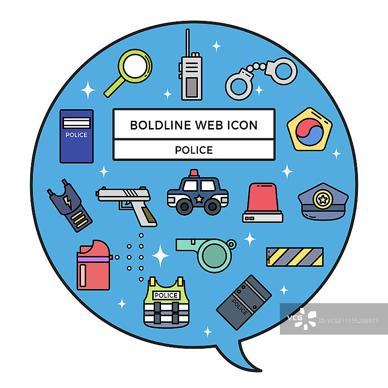 醒目的线条Web图标集图片素材