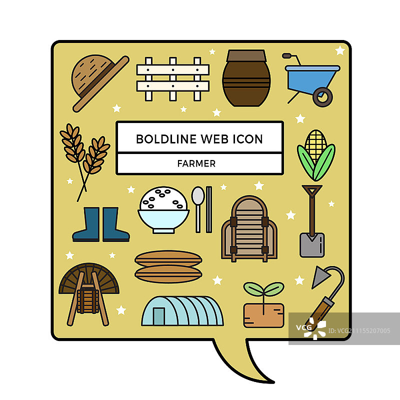 醒目的线条Web图标集图片素材