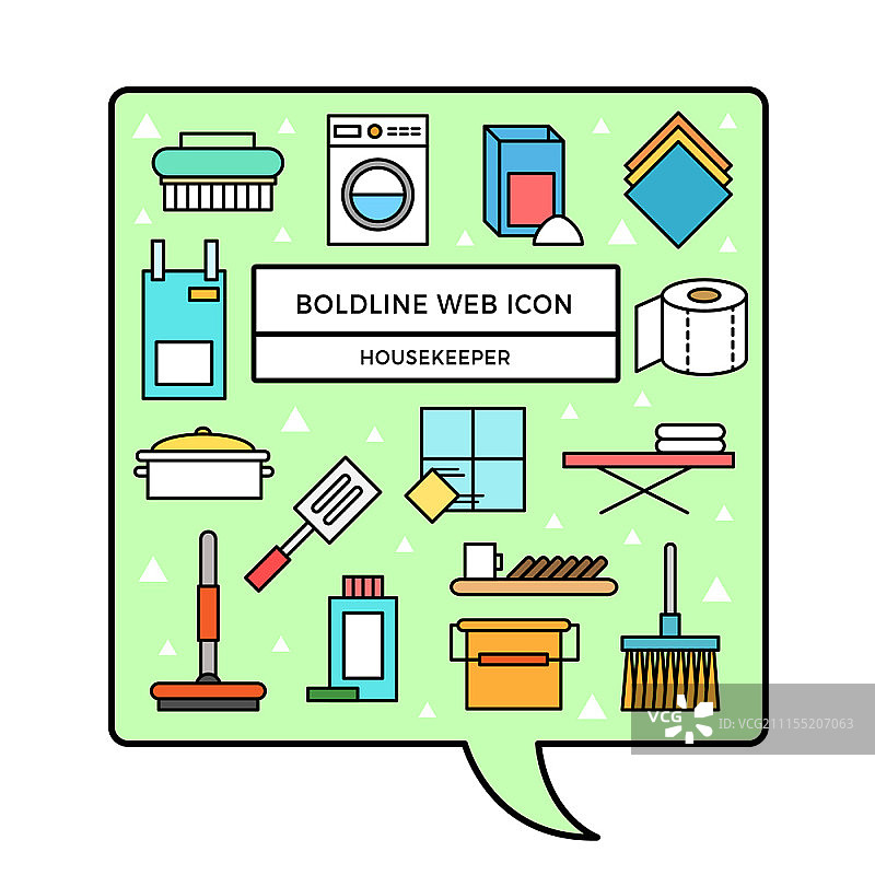 醒目的线条Web图标集图片素材