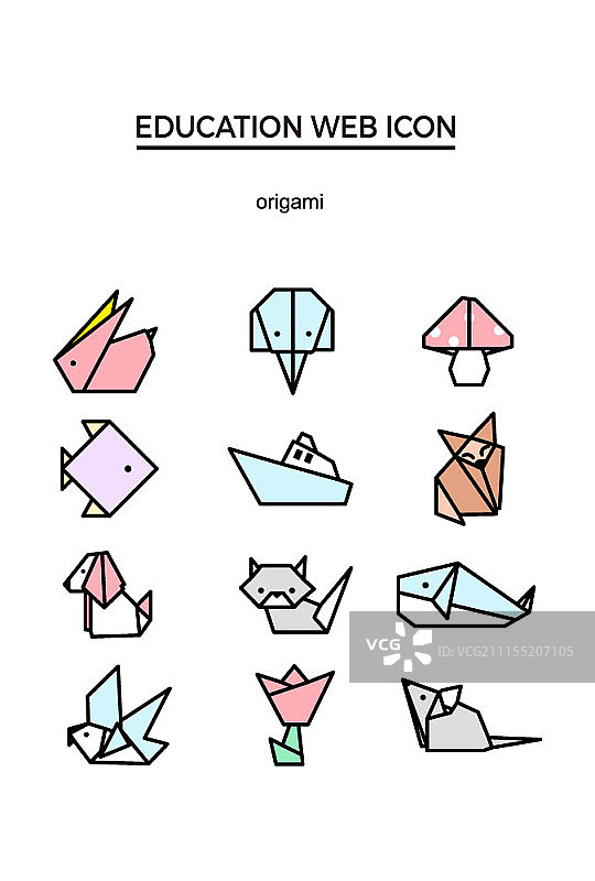 教育主题网页图标集图片素材