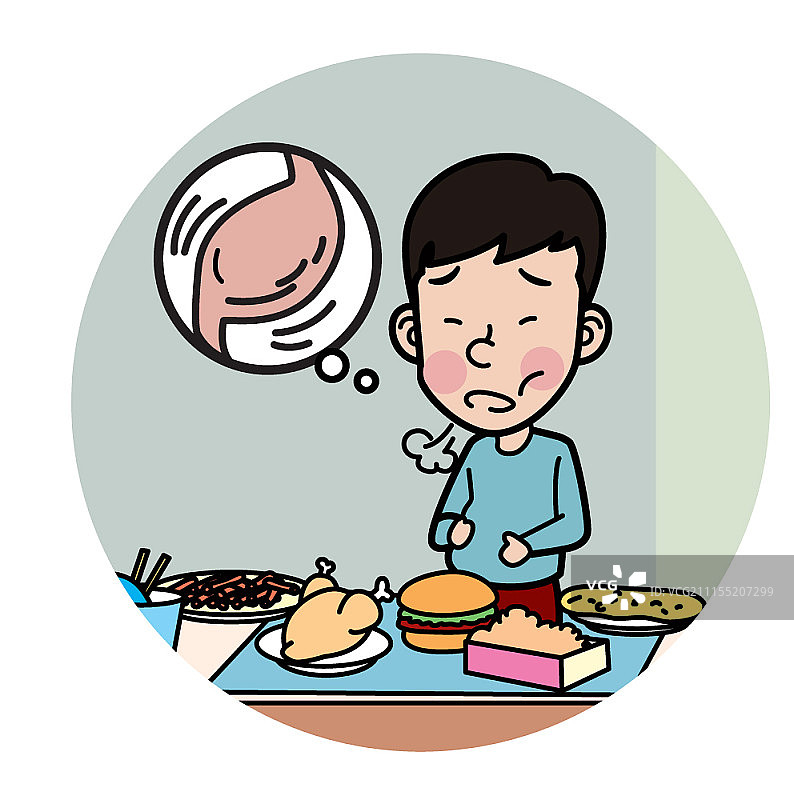 卡通人物与健康护理概念图片素材