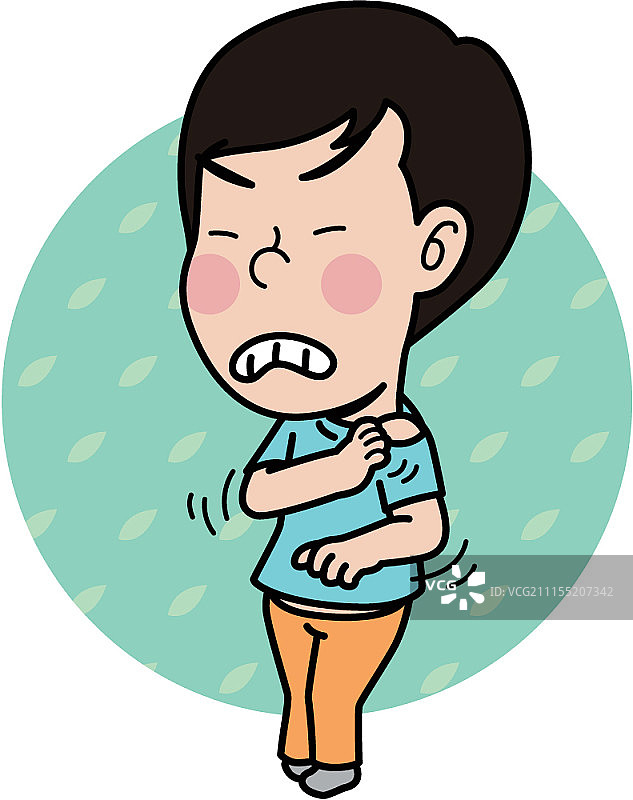 卡通人物与健康护理概念图片素材