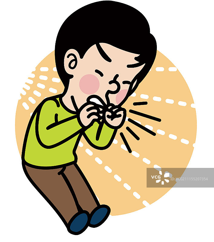 卡通人物与健康护理概念图片素材