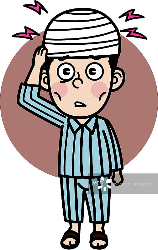 卡通人物与健康护理概念图片素材